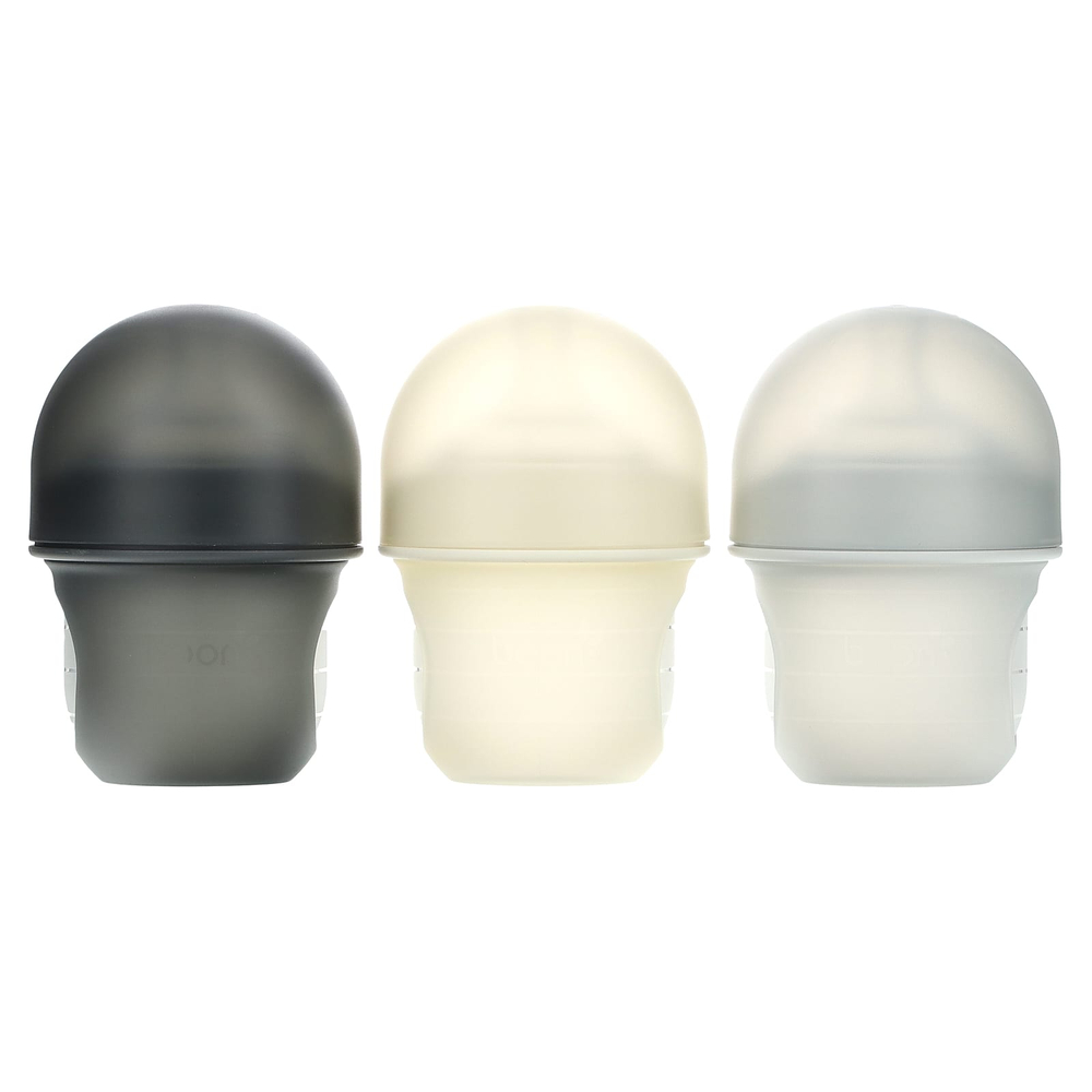 Boon, Nursh, силиконовый флакон, от 0 месяцев, для медленного приема, 3 флакона по 118 мл (4 унции)