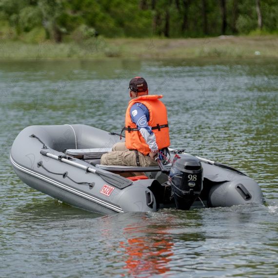 Сиденье-накладка на банку (длина 104см, серая)