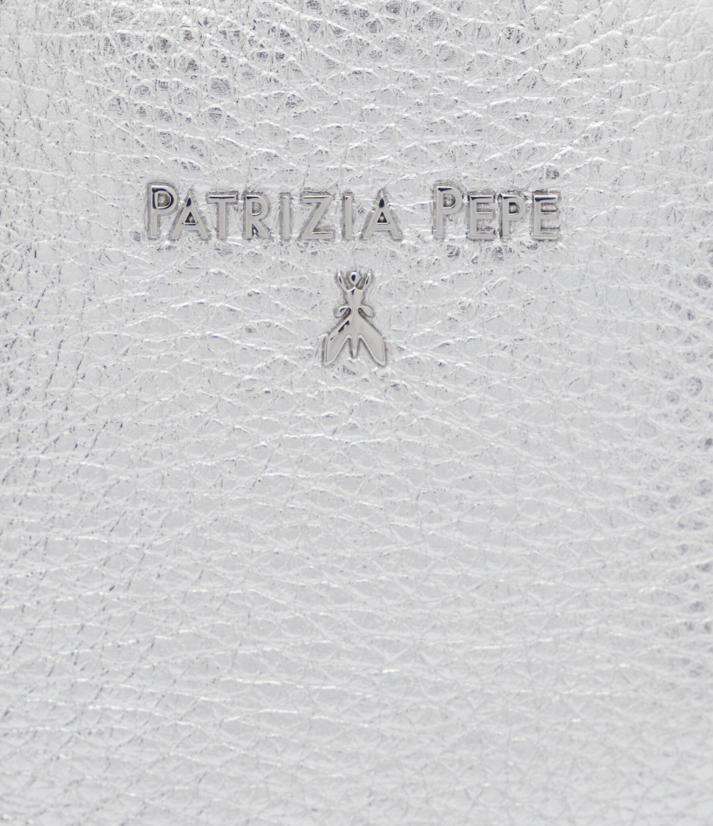 Кожаная сумка через плечо Patrizia Pepe - серебряный(7B0009 L001)