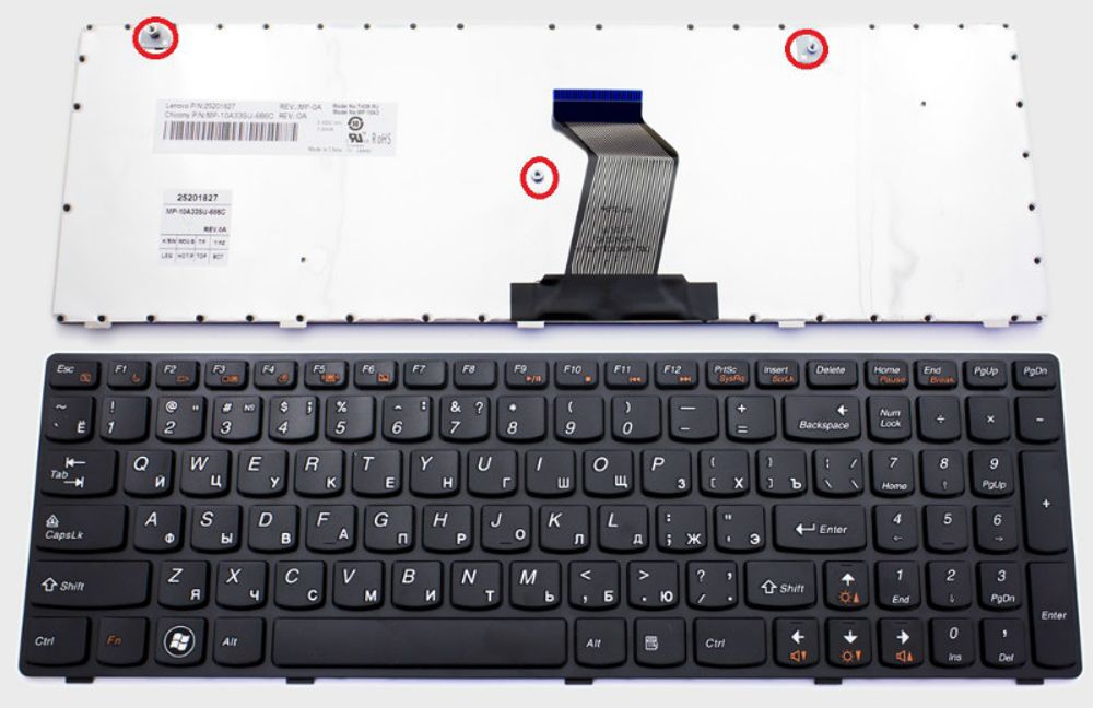 Клавиатура для ноутбука Lenovo IdeaPad G580, G585, G780, Z580, Z580A, Z585, Z780, V580