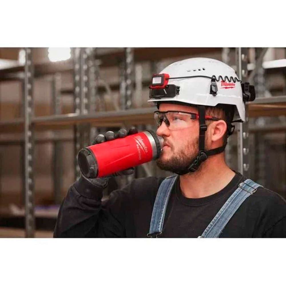 Термос Milwaukee Packout Chug Lid, нержавеющая сталь, красный/черный, 1065 мл