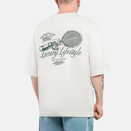 Футболка HAIDED DUSTY RACQUET Ecru