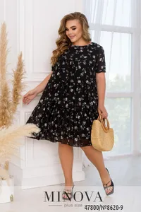 Платье 8620-9-черный Minova