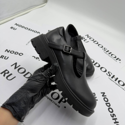 Туфли женские натуральная кожа артикул 8337-11 цвет "чёрный"