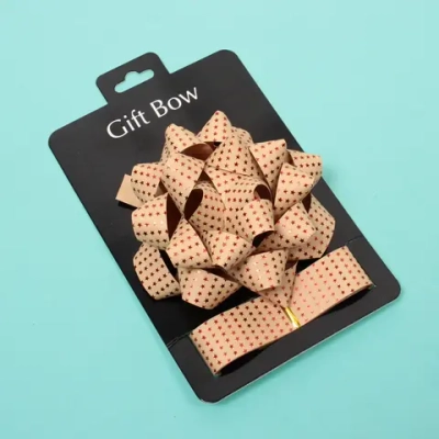 Набор для декорирования «Звездное небо» бант 2см, лента 2,5см (3м), Шампань/Красный