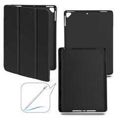 Чехол книжка-подставка Smart Case Pensil со слотом для стилуса для iPad 5, 6 (9.7") - 2017, 2018 (Черный / Black)