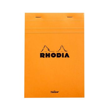 Блокнот Rhodia Basics YELLOW №16 A5 с желтой бумагой в клетку 80 гр оранжевый (16260C)