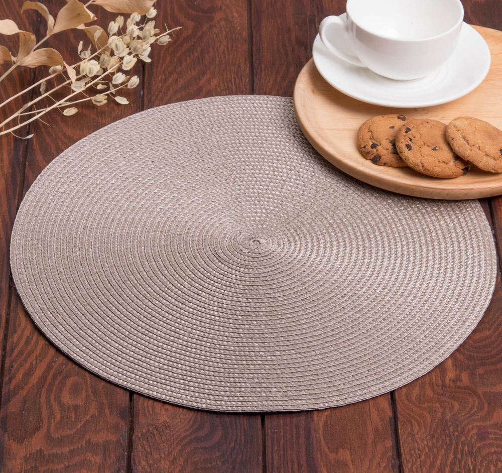 Салфетка сервировочная Классика, цвет молочный, д 38 см