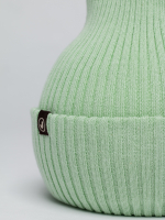 Шапка вязаная-резинка хлопковая КЭП(Шалфей)