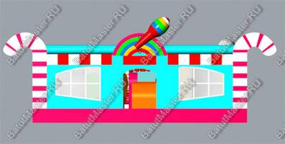 Коммерческий надувной батут "Мороженое" 8*6*4 м