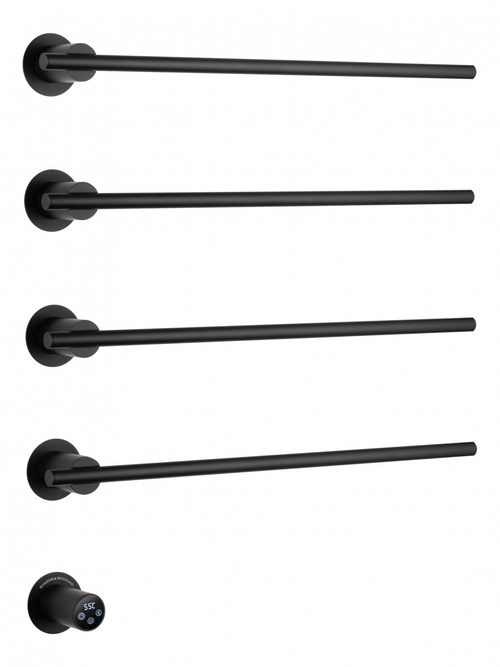 Полотенцесушитель электрический встраиваемый WONZON & WOGHAND DORTMUND, Черный матовый (WW-A364-MB)