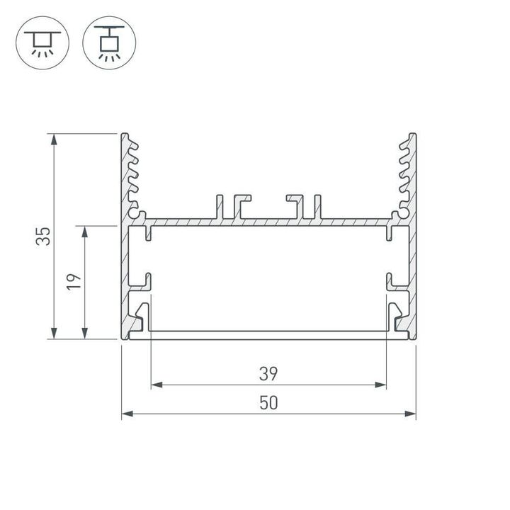 Профиль Arlight SL-Line-5035-2000 Anod 029040