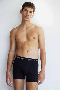 H&M Набор трусов-боксеров ( 3 шт.), черный