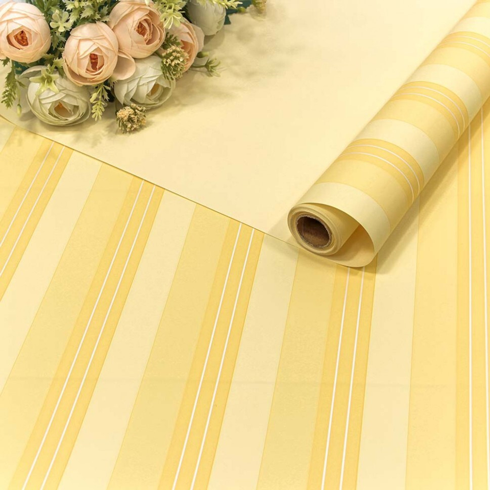 Пленка В рулоне 10 м х 58 см "Полосы" (Желтый)