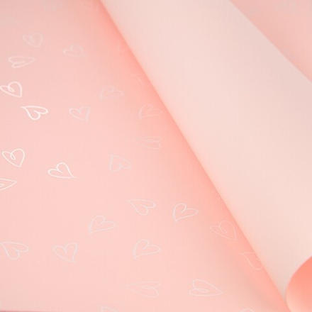 ЛИСТ "СЕРДЕЧКИН" 58*58/20шт РОЗОВЫЙ/БЕЛЫЙ