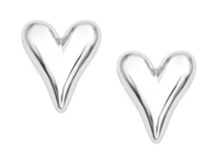 Серьги-гвоздики "Сердце" 14мм