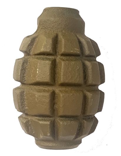 Учебный макет ручной гранаты Ф-1 без имитационного запала ММГ массо-габаритный муляж Ф1, металл