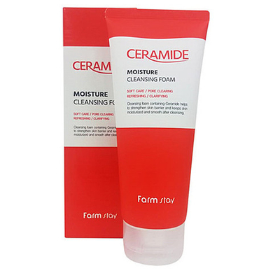 FarmStay Пенка для умывания с керамидами - Ceramide moisture cleansing foam, 180мл