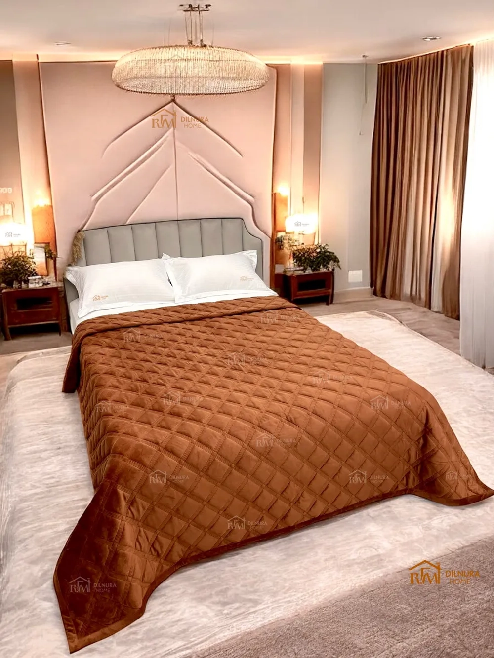 Покрывало 220х240 стеганое для кровати и дивана