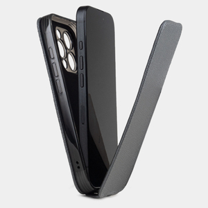 Чехол iPhone 16 Pro Max натуральная кожа сафьяно, серого цвета