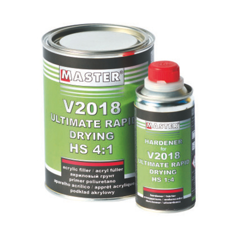 MASTER V2018 2К Грунт-наполнитель - быстрый HS 4:1 (0,8 л + 0,2 л) серый 11923