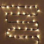 Гирлянда для улицы «Водопад» нить 7м 80 ламп LED чёрный провод, 8 реж, IP-54, Теплый белый (возможность соединения)