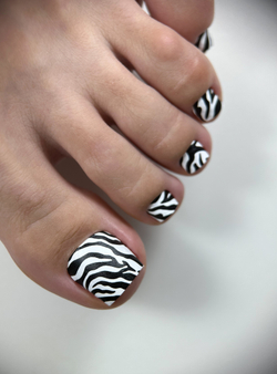 Crazy Manic Плёнки для ногтей для педикюра zebra classic p