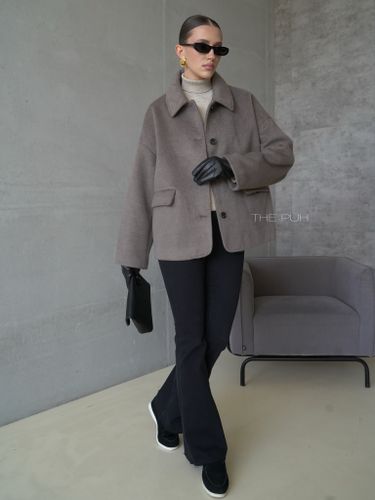 Пальто-пиджак с утепленным жилетом в цвете капучино