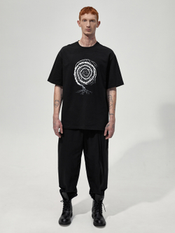 Футболка с принтом "Некому березу заломати". Черная