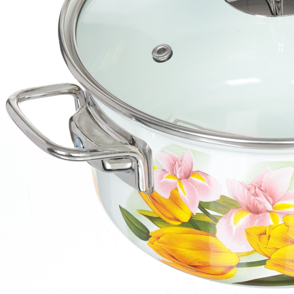 Набор эмалированной посуды 6 пр, кастрюли 1.9,2.5,3.7 л, Керчь, Ирина-1-Н-Элит