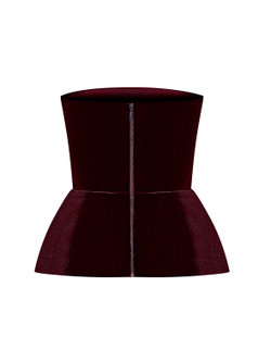 Топ корсетный из бархата с баской