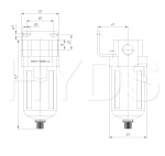 AF3000-03 Фильтр влагоотделитель  G3/8, 10 бар