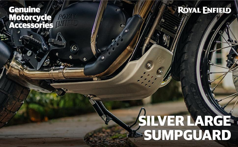 Алюминиевая защита картера Royal Enfield, серебристого цвета, арт. 1990552