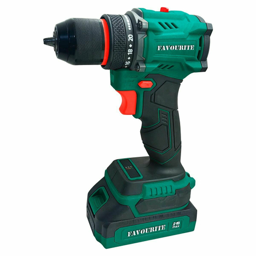 Дрель-шуруповёрт аккумуляторный FAVOURITE DC NB21 , 2 Ач, 50 Hm, бесщёточный, блокировка шпинделя, подсветка