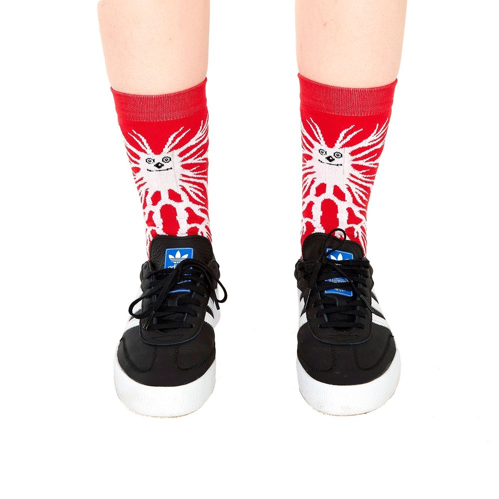 Носки Волчок Существо красные