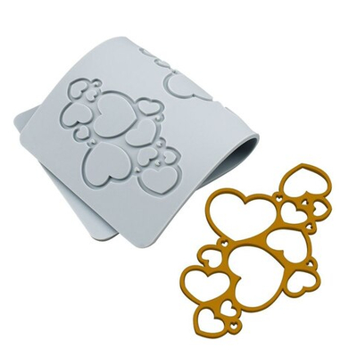 Силиконовый коврик для декора "Сердечки №4"