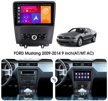 Магнитола для Ford Mustang 5 2009-2013 S197 - Carmedia SF-9103 IPS, Android 10, 8 ядер (TS18), 4G SIM-слот