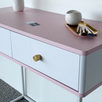 Туалетный столик консоль ROYAL 5311 эко (Зефир-Белый-р.золото)