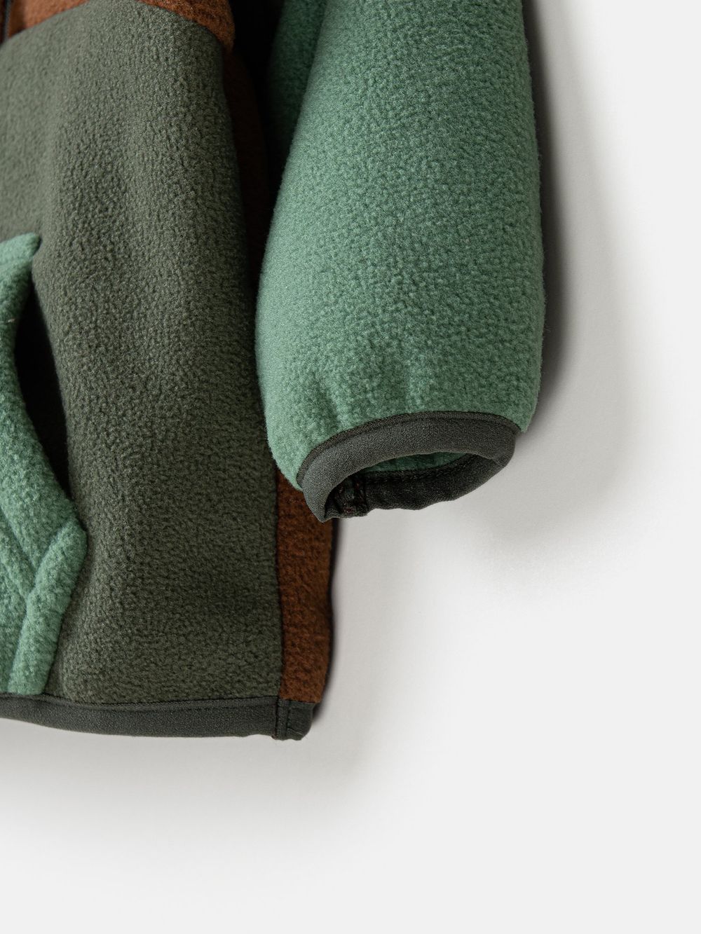 Костюм флисовый Колор блок "Хаки" 0+