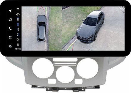 Магнитола для Nissan NV200 2009+ (рамка серебро) - Teyes LUX ONE 360 монитор 12.3" 2K QLED на Android 10, 6Гб+128Гб, CarPlay, 4G SIM-слот, 4 камеры в комплекте