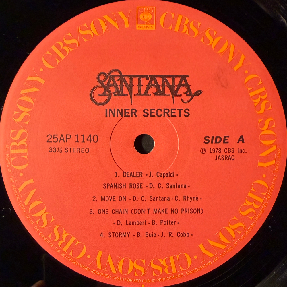 Santana ‎– Inner Secrets (Япония 1978г.) Т