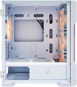 Корпус для компьютера 1STPLAYER Корпус TRILOBITE T3 White / mATX, TG / 4x 120mm LED fans inc. / T3-WH-4F1-W