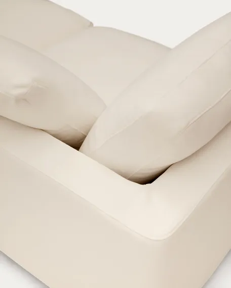 Кушетка Gala с правым подлокотником бежевая, 193х105 см