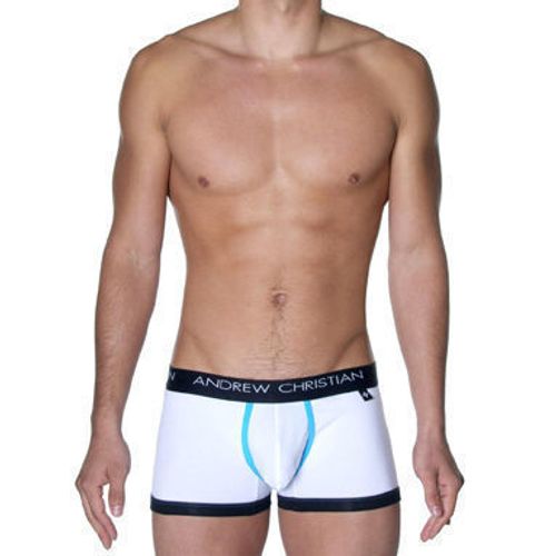 Мужские трусы боксеры белые Andrew Christian Flashlift  Boxer Pro White  AC41