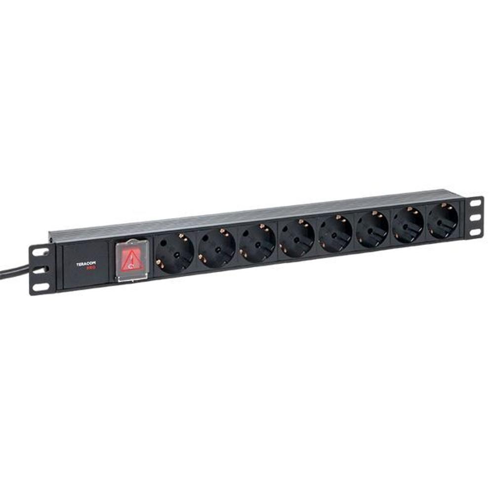 Блок розеток 19", 8 розеток EKF TRP-HPD-LSP-16A-8SH-2MSH