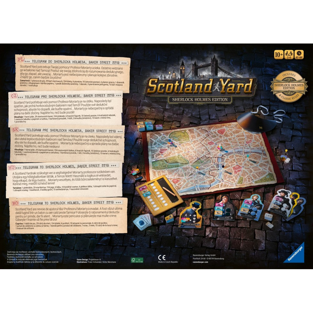 Настольная игра Ravensburger Scotland Yard 275403 Шерлок Холмс 275403 — фото 4