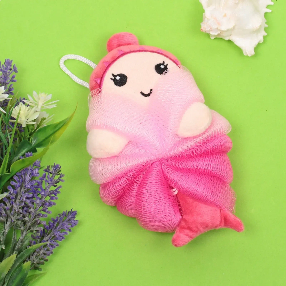 Мочалка нейлоновая для тела детская «MIR KRASOK», русалочка, 17*10см (ZIP пакет)