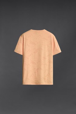 ZARA ФУТБОЛКА СВОБОДНОГО КРОЯ, ОРАНЖЕВЫЙ