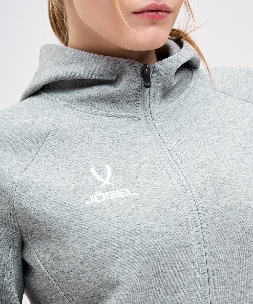 Худи на молнии женское ESSENTIAL Athlete Hooded FZ Jacket W, серый