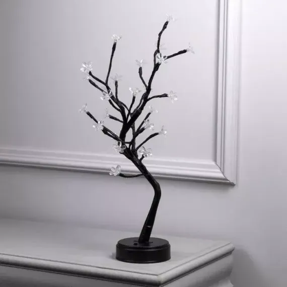 Куст Цветы 45 см., 24 теплых LED, пост.свечение, батарейки ААх3, USB, Luazon Lighting (7943795)